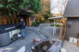 detached spa installation